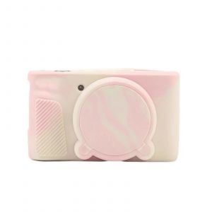 Etui en silicone souple pour appareil photo SX740/730, coque antichoc avec protections d'objectif, style rose - Neuf