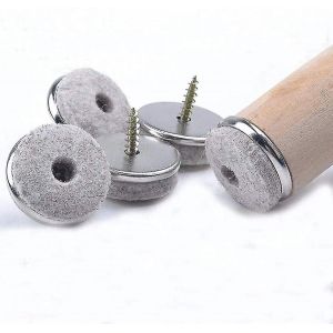 32 Pièces Patins De Meubles,Diamètre 28 Mm,Patins En Feutre,Vis,Patins De Chaise Professionnels,Protège-Pieds De Chaise,Feutre Avec Vis - Neuf