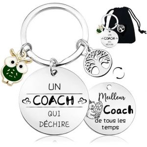 KAL-Cadeau Coach Porte Clef Coach Porte Clés Coach Cadeau Merci Cadeau Femme Cadeau Anniversaire Femme Porte Clef Merci Porte Cle Coach D'École Porte Clef Merci Maîtresse Merci Cadeau - Neuf