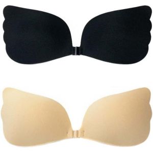 Meimie-Cache Tétons Femme Soutien Gorge Invisible Adhésif Push Up Remonte Sein Sans Bretelles Nipple Cover Coque Autocollant Réutilisable - Neuf