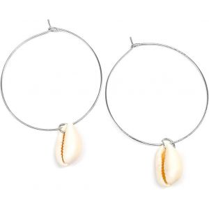 Boho Boucles D'oreilles Pendantes En Forme De Coquillage De Mer En Argent Pour Femmes Et Filles[Bou9242860] - Neuf