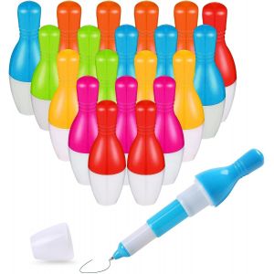 KALHJ-20 Pi&egrave;ces Stylo &Agrave; Bille De Bowling Mini Stylo De Bowling Balle R&eacute;tractable Stylo En Vrac Mignon Dessin Anim&eacute; Pour Enfants Stylos Amusants En Vrac Fournitures De Papeterie Pour &Eacute;tudiants - Neuf