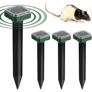 R&eacute;pulsif Solaire Anti-Taupes (Lot De 4), R&eacute;pulsif Ultrasonique Contre Les Souris Et Les Rats Pour Jardins - Neuf