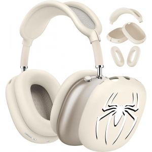 LORANKA-Coque 3 en 1 en silicone pour &eacute;couteurs Apple AirPods Max, accessoire AirPod Max, couvre-t&ecirc;te, coussinets d'oreille, anti-rayures et r&eacute;sistant &agrave; la transpiration (Spider Starlight) - Neuf