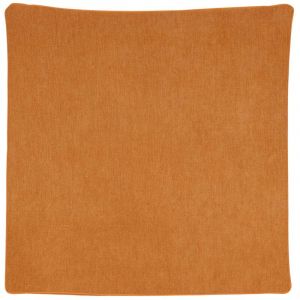 Homemaison - Housse De Coussin Passepoil&eacute;e - Effet Velours Tabac 60x60 Cm - Neuf