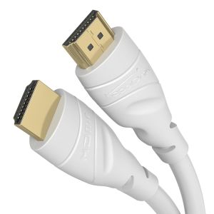Câble HDMI 4K-10 m-disponible en 0,15-22,5 m-pour chaque appareil HDMI (4K@60Hz,HDMI 2.0,High Speed avec Ethernet,Blu-ray,PS5/Xbox Series/Switch,blanc) - Neuf