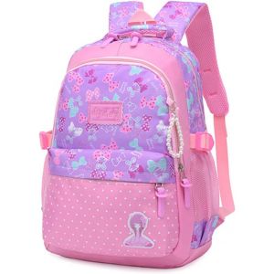 Sac à Dos pour Filles,Cartable Fille Primaire,Sac D'école Décontracté léger Imperméable Joli N?ud Imprimé Sac à Dos de Voyage pour Enfants âgées de 8 9 10 11 12 ans[T128] - Neuf