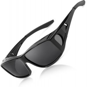 Lunettes De Soleil Polarisées Pour Homme Et Femme - À Clipser - Protection Uv 400, L-Noir Gris - Neuf