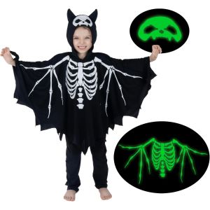 Bnhgc-Costume De Crâne D'enfant Dans L'obscurité Crâne Lumineux Halloween Garçon Et Fille Costume De Crâne - Neuf