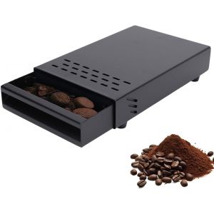 Boîte À Café Knock, Tiroir Pour Bac À Marc De Café Acier Inoxydable Knock Box Boite A Marc De Cafe Accessoire Cafe Pour Cuisine Restaurant Café Bar Bureau - 7,1 X 11 X 2In(Noir)[POU8805718] - Neuf