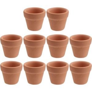 Lot De 10 Mini Pots En Terre Cuite Pour Cactus,Fleurs,Cr&egrave;che-3 X 3 Cm - Neuf