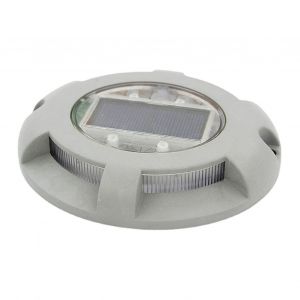 Hjlian Lampe Solaire D'exterieur A Led, Ronde, Etanche Ip65, En Alliage D'aluminium, Pour Escaliers, Terrasses, Cours, Allees, Couleur Chaude - Neuf