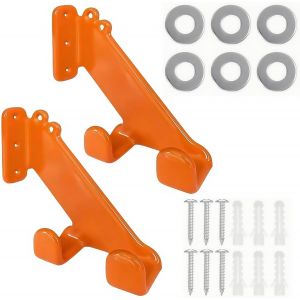 Ulteronixshop-Lot de 2 crochets muraux pour garage - Pour charges lourdes - Pour tron&ccedil;onneuse - Avec deux options de montage - Neuf