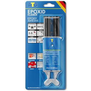 Colle epoxy 25ml Colle forte haute résistance transparente & polyvalente Colle epoxy bi-composant pour métal verre Séchage rapide & durable Colle bi composant plastique - Neuf