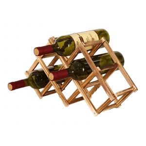Casier &agrave; vin pliable en bois pour 6 bouteilles - Lot de 2 - Neuf
