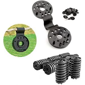 Ulteronixshop-Clips De Fixation, Clip Sp&eacute;cial Avec ?Illet, Fixation Brise Vue Occultant Pour Toile De Cl&ocirc;ture, Brise Vue Fenetre, Filet D'ombrage, Tissu Coupe-Vent, Attaches Filet Exterieurcrochets ( - Neuf