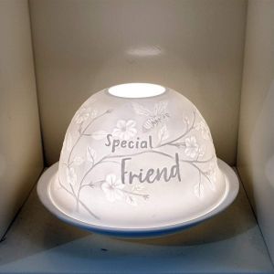 KALANKA-Nordic Light Abat-Jour | Assiette Porte-Bougie pour Bougie Chauffe-Plat | Idée Cadeau en Dentelle | Accessoires pour Bougies, Motif Blanc, Taille Unique - Neuf