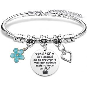 Eryi-Cadeau Pour La Fête Des Grands Mères Cadeau Mamie Bracelet Mamie Cadeau Pour Mamie Cadeau Grand Mere Cadeau Anniversaire Mamie Cadeau Mamie Original Idée Cadeau Mamie Anniversaire - Neuf