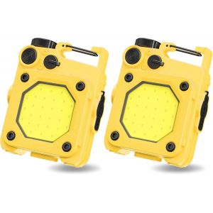 2 PC Portable Mini Lumière de Travail de 6 Modes de Mini Super Lumineux Lampe de poche d'Urgence de l'ÉPI LED Torche lampe de Travail Lampe avec Base Magnétique pour le Camp - Neuf