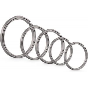 Trahoo-Porte Clés Plats En Alliage De Titane, Anneau Fendu À Poussée Latérale Accès Facile Aux Clés (Il Existe De Nombreuses Variantes, Le Nombre De Porte-Clés Étant Basé Sur L'image Principale) - Neuf