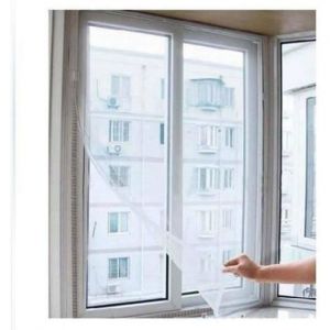 Moustiquaire Simple Invisible Avec Velcro 130 X 155 Cm - Blanc - Pour Fen&ecirc;tres - Neuf