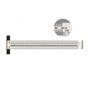 R&egrave;gle en T de haute pr&eacute;cision pour le travail du bois, 40 cm, avec outil de mesure et de mesure des trous - Neuf