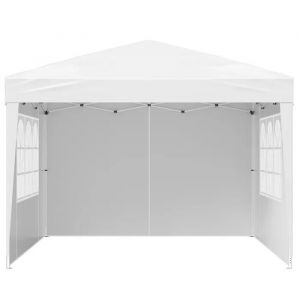 Tonnelle Pop-Up 2,95x2,95 M-Duoku-Pavillon Pliable Portable-Avec Parois Lat&eacute;rales Et Fen&ecirc;tres Ventil&eacute;es-Montage Facile - Neuf