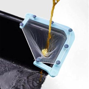 Jgd-Cr&eacute;pine D'&eacute;vier Multifonctionnelle, Cr&eacute;pine Triangulaire Pliable Avec Sac Filtrant, Cr&eacute;pine D'&eacute;vier D'angle Pour &Eacute;vier De Cuisine (1 Halter+50 Filterbeutel) - Neuf