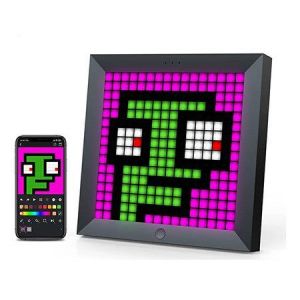 Cadre photo numérique avec réveil et pixel art programmable - Neuf