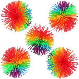 KAL-5 Pcs Balle Rebondissante,Balle Anti Stress Enfant,Boules Stringy De Singe,Balle En Silicone Colorée Boules,Boules De Stress Rebondissantes,Multicolore,Pour Décompression/Thérapie/Jouets Sensorie - Neuf