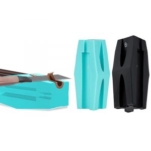 Taille-crayon à sourcils - Lot de 2, noir et bleu, 4 fentes pour différentes tailles de crayons - Neuf