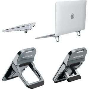 2 pi&egrave;ces Support Ordinateur Portable Angle R&eacute;glable, Pliant Invisible Support Ordinateur pour Clavier sans Fil, MacBook Pro/Air, Lenovo, 10-17"" Tablet and Ordinateurs Portable, Gris - Neuf
