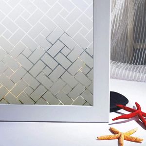 (45 Cm X 300 Cm) Charge Statique S'accrochent Film De Fenetre, Auto-Adhesif, Black-Out, La Vie Privee, Givre, Pour La Cuisine, Bureau, Salle De Bains - Neuf