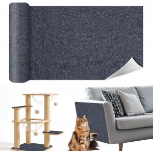 Kalanka-Griffoir Chat Canap&eacute; Autocollant 200x40cm, Protection Canape Chat Anti Griffe En Feutre, Facile &Agrave; Couper, Pour Meubles, Tapis &Agrave; Griffer, Protection De Canap&eacute; (Gris) - Neuf