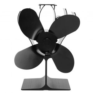 Hjlian Ventilateur De Cheminee A 4 Pales, Alimente Par La Chaleur, Demarrage Automatique, Resistant A La Temperature, Pour Poele A Bois Lt375, Noir, Diametre 152 Mm - Neuf