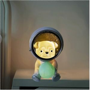 Lampe De Nuit À Lumière Led De Vie Pour Chambre D'enfants Mignon En Forme D'animal De Compagnie Spaceman Kawaii Cadeau D'anniversaire Pour Frite De Famille - Neuf