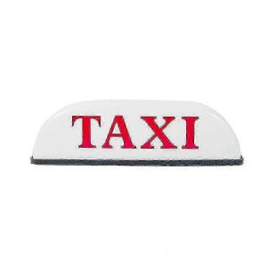 LED White Cab Roof Light 12V Signe de taxi magnétique - Neuf