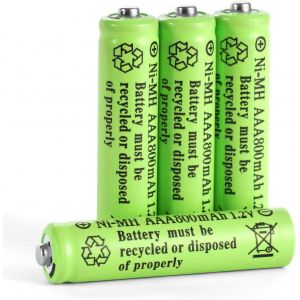 Nsiecd-Ni-Mh Piles Rechargeables Aaa, 4pcs 800mah 1,2v Haute Capacit&eacute; Pr&eacute;-Charg&eacute;es Nimh Piles, Pour Frontale Led, T&eacute;l&eacute;commande, Guirlandes Lumineuses - Neuf