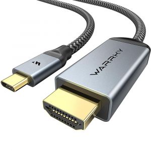ERYI-Câble Usb C Vers Hdmi 4K@60Hz, 1M [Plaqué Or, Câble Tressé], Compatible Con Thunderbolt 3/4, Iphone 16/15 Series, Macbook Air/Pro, Ipad Pro, Surface, Dell, Hp - Neuf