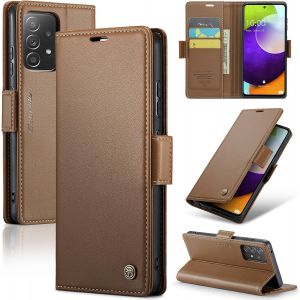 Maa-Coque Pour Samsung Galaxy A52 5g/4g, Étui Housse En Rfid Protection Premium Pu Cuir Portefeuille Rabat Case Magnétique Stand Antichoc, Étui Case Pour Samsung Galaxy A52 (5g/4g)/A52s 5g,Marron - Neuf