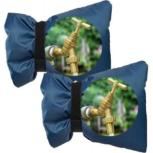 Housse de protection, valve extérieure 2 pièces - Housse de protection bleue coupe-vent et résistante au froid pour jardin - Neuf