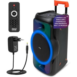Enceinte Bluetooth Portable, Syst&egrave;me Pa Et Machine &Agrave; Karaok&eacute; Avec Woofer 30 Cm, Tws, 160 W, Batterie Rechargeable, Entr&eacute;e Micro, Usb/Sd/Bt/Fm Radio, Lumi&egrave;res Led, Usage Int&eacute;rieur/Ext&eacute;rieur - Neuf