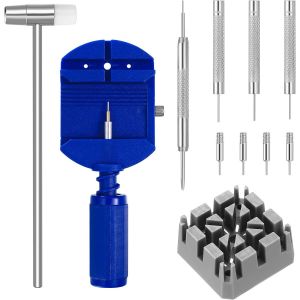 KAL-12-In-1 Kit Outil Montres Bracelet, Kit Reparation Montre, Chasse Goupille Montre, Ouvre Boitier Montre, Outil Bracelet Montre, Outil Reparation Horlogerie Pour Reparation Demontage Outil Bracele - Neuf