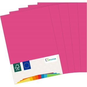 180 feuilles de papier de couleur FLAMANT ROSE (PINK) A4 80 g/m² CS Paper-papier pour imprimante,papier à copier,papier universel pour imprimer,bricoler & plier au format A4 - Neuf