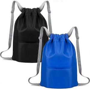 Paquet De 2 Sacs De Sport Pour Femmes,Sac De Sport Étanche,Sac À Dos Pour Hommes,Sac De Sport À Cordon,Sac À Dos,Grande Capacité,Sac De Natation De Fitness - Neuf