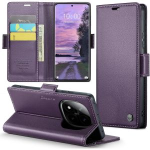 Maa-Coque Pour Xiaomi Redmi Note 14 Pro 5g / Poco X7, Étui Housse En Rfid Protection Premium Pu Cuir Portefeuille Rabat Case Magnétique Stand Antichoc, Étui Case Pour Redmi Note 14 Plus 5g,Violet - Neuf