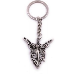 KAL-Elf Gnome Fée Magie Aile Porte-Clés Pendentif En Métal Argenté - Neuf