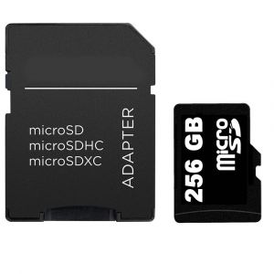 Carte m&eacute;moire MicroSD 256 Go + adaptateur SD - Neuf
