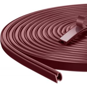 3 m (L) joint fenetre isolation,joint d'étanchéité en forme de D autocollant pour l'isolation des cadres de portes et des fenêtres (Noir,10mm¿W¿×6mm(T)) - Neuf