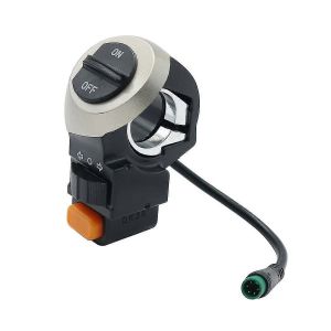 Interrupteur De Vélo Électrique 3 En 1 Scooter Électrique Lampe Avant Signal Klaxon Allumer / Éteindre Bouton Interrupteur D'éclairage - Neuf